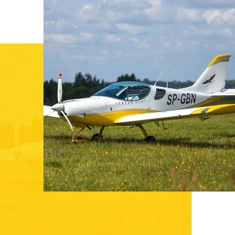 Samolot PS-28 Cruiser SP-GBN na lotnisku